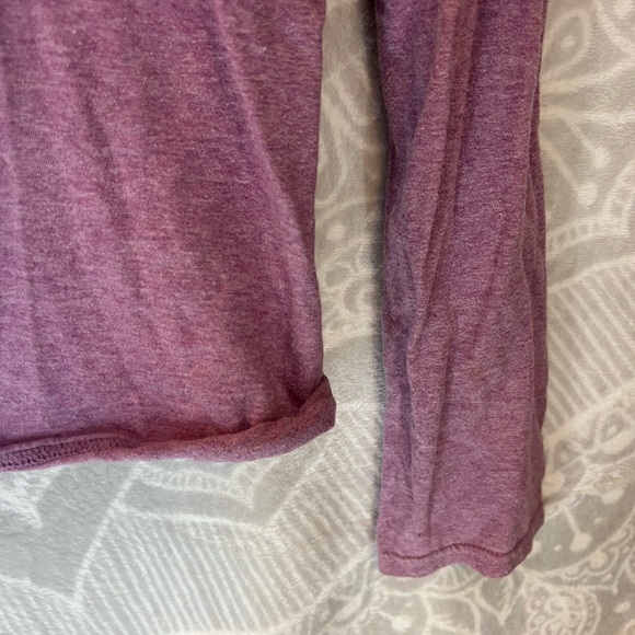 ORGANIC BEAUTIFUL! LONG SLEEVE TEE T SHIRT TOP LAVENDER PINK PALE BLUE SCROLL L - Picture 6 of 11